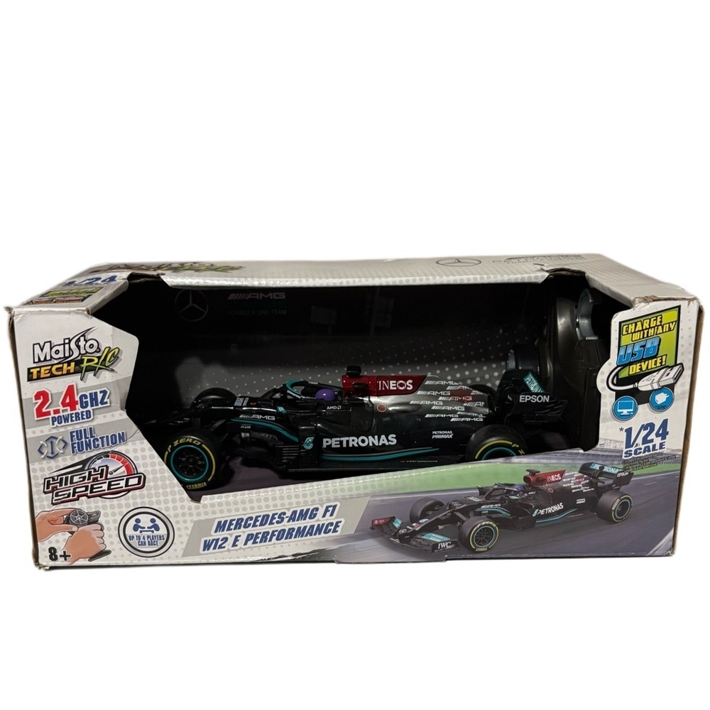 Maisto Tech RC Mercedes-AMG F1 V12 Performance Car - Black and Silver